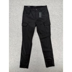 NWT Monfrere Preston Coated Noir Stretch Skinny Cargo Jeans Size Men's 36